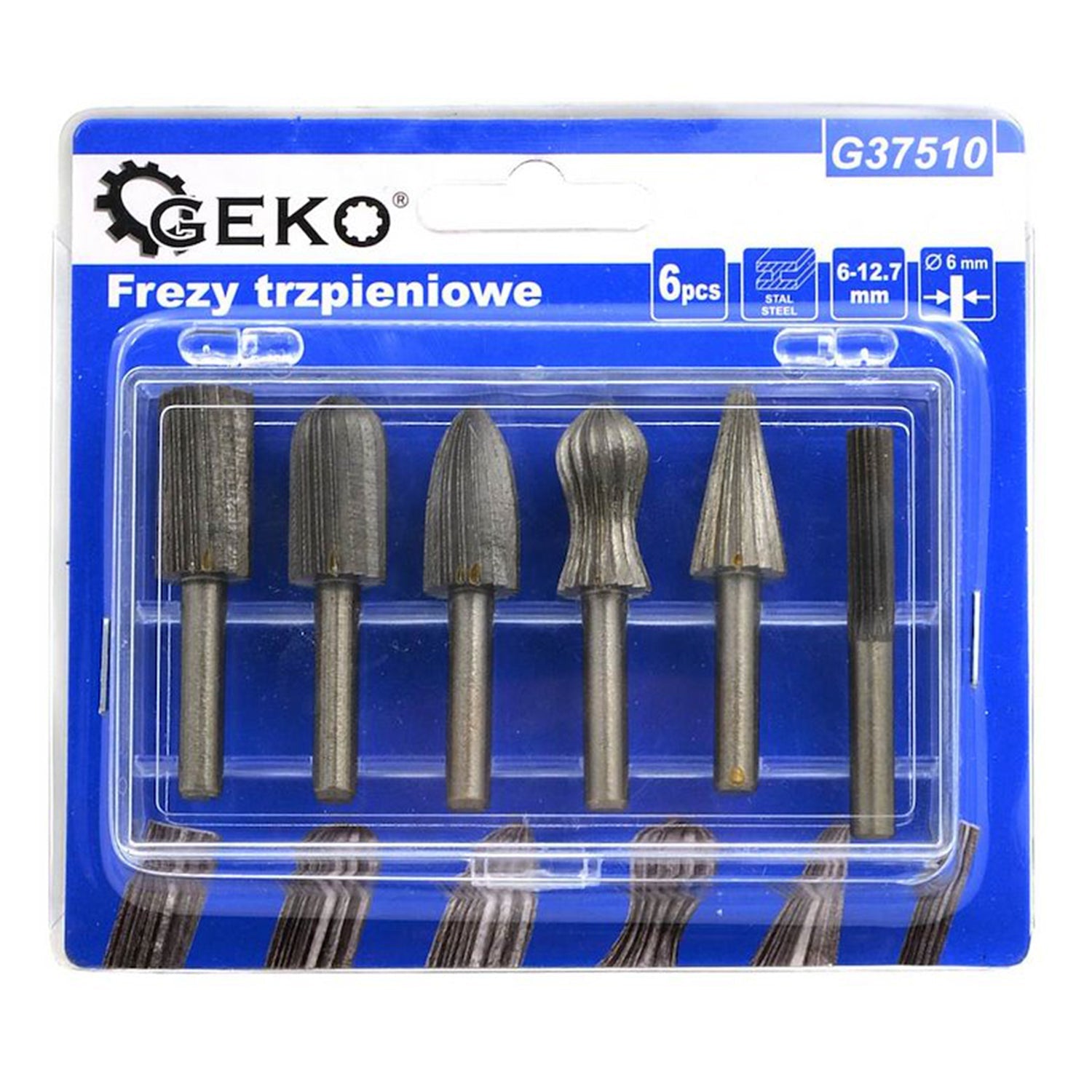 Set di 6 frese rotative in acciaio HSS, con gambo,  6–12.7 mm, per lucidare e intagliare il legno, frese multiuso, set di accessori per ustensile multifunzione rotativo per fresare