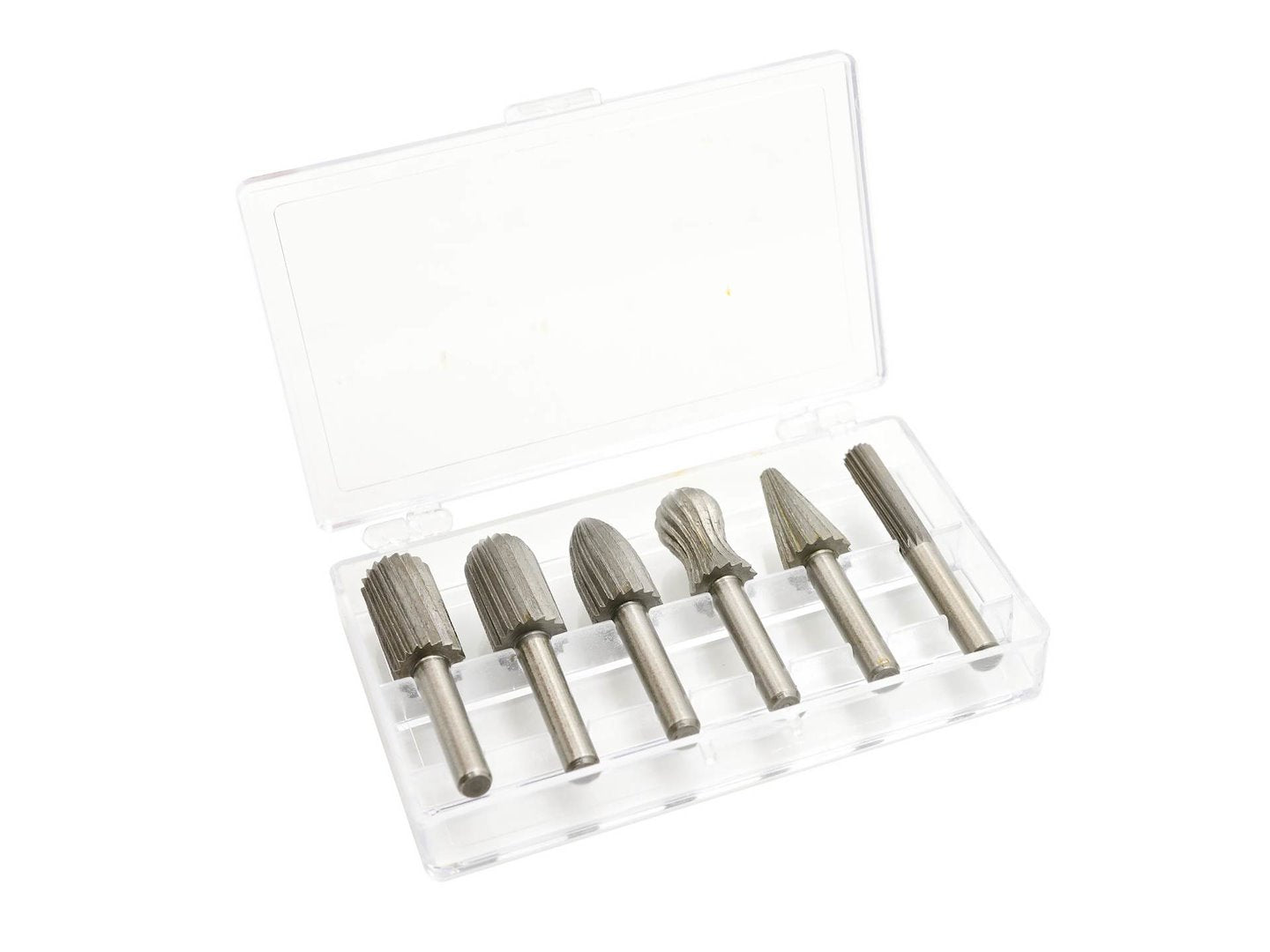 Set di 6 frese rotative in acciaio HSS, con gambo,  6–12.7 mm, per lucidare e intagliare il legno, frese multiuso, set di accessori per ustensile multifunzione rotativo per fresare