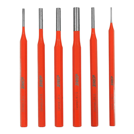Set di 6 punzoni cilindrici lunghi, set di punzoni a rullo, 2-8 mm, Verke