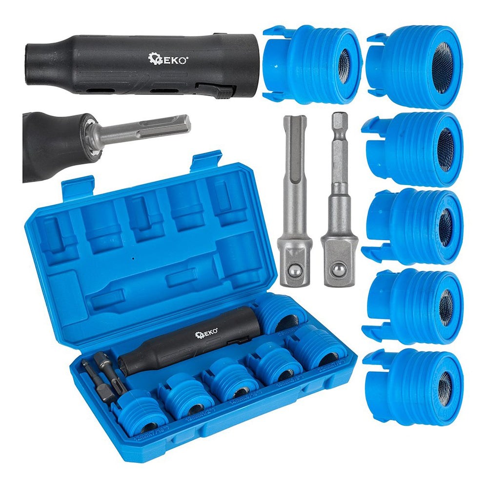 Set-kit professionale per la pulizia di bulloni e prigionieri ,perni delle ruote auto, con adattatore da 1/2" 9 pezzi Geko