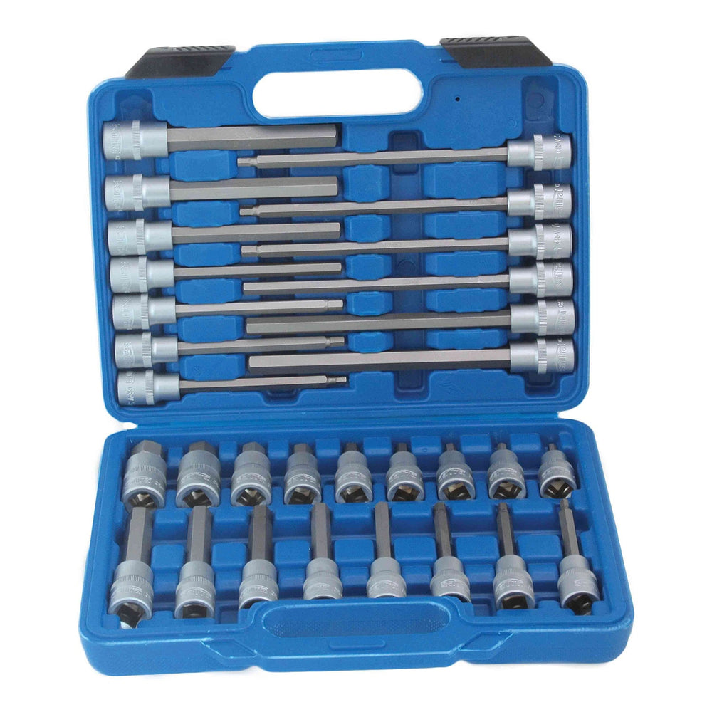 Set di bussole a brugola ad impulsi 1/2'' H5-H19 , kit chiavi inbus a impatto, per avvitatore a percussione 30 pezzi