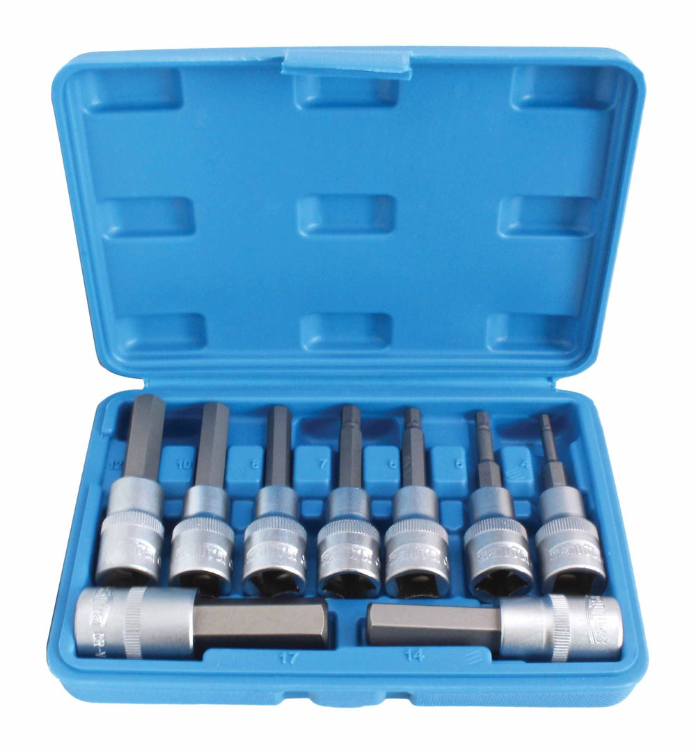 Set di bussole esagonali, inserti a brugola 1/2" , da 4-17 mm a 80 mm,9 pezzi
