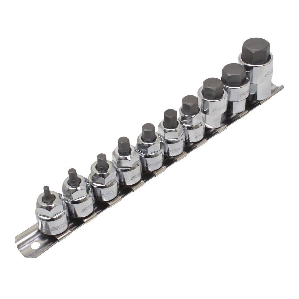 Set di bussole esagonali, inserti a brugola 3/8"-1/2'' H3–H14, 10 pezzi