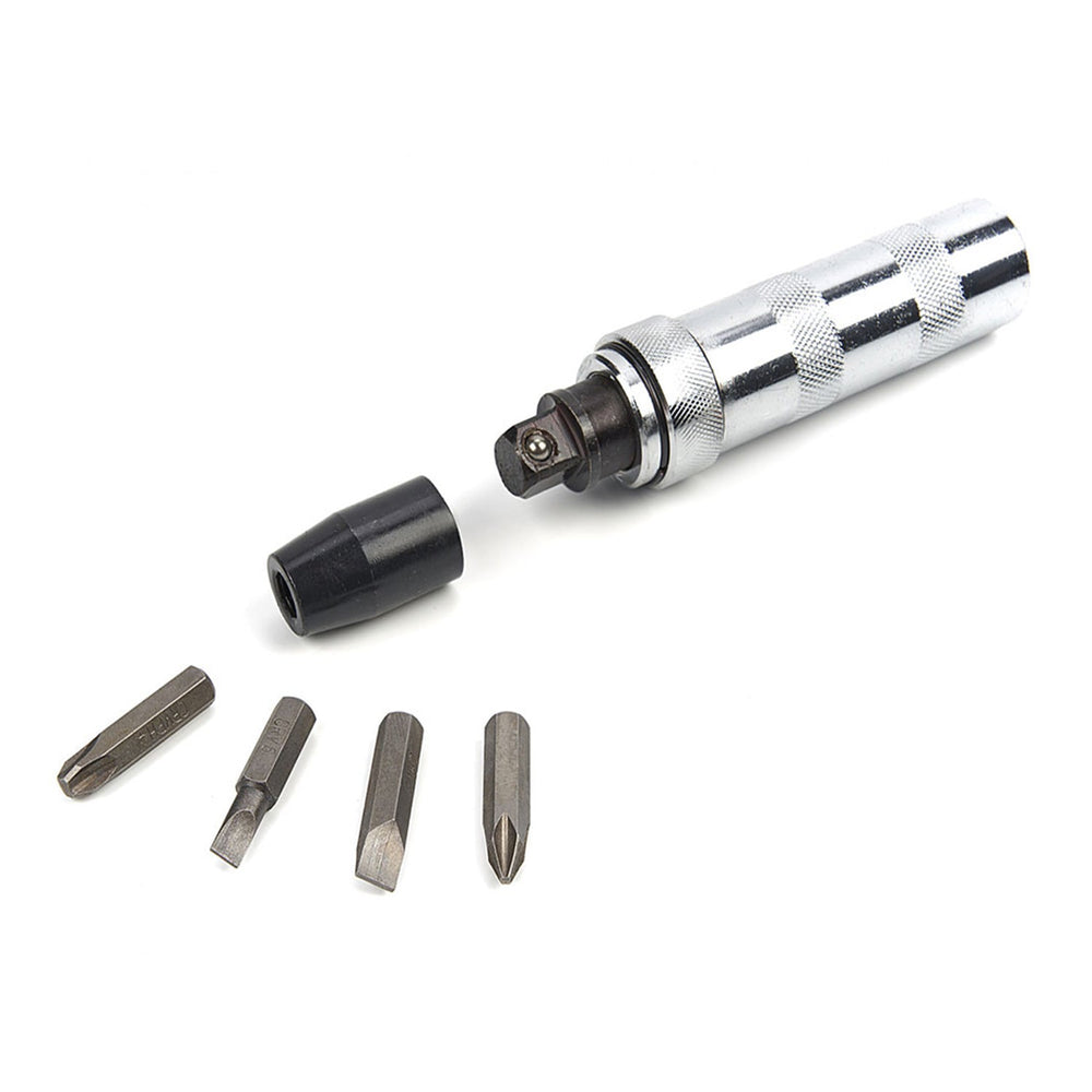 Set-kit  di cacciavite professionale a impatto con 4 inserti, giravite a percussione impugnatura a mano, attacco 1/2" Hbm