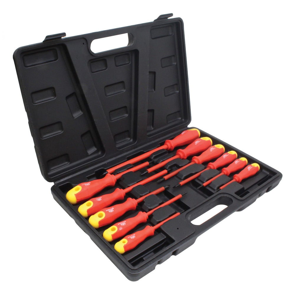 Set-kit di cacciaviti e pinze isolati, cacciavite elettricista magnetica, giravite isolato in acciaio Cr-V, 11 pezzi