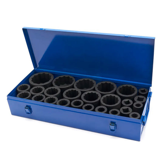 Set-kit chiavi a bussola da 1", a 12 punte, 17–75 mm Hbm