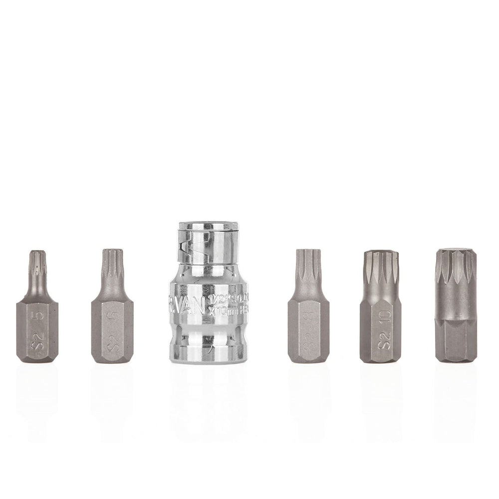 Set-kit di chiavi a bussola spline M5-M12 con adattatore 1/2" Geko