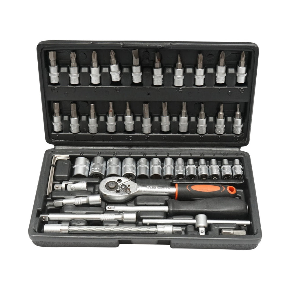 Set di chiavi a cricchetto 1/4" 46 pz. set di attrezzi chiavi a bussola