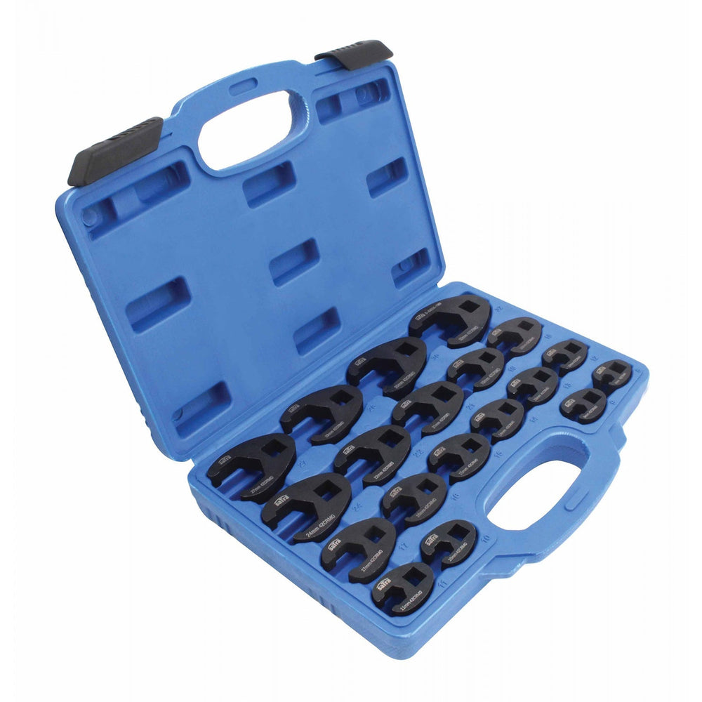 Set-kit chiavi a forchetta per tubi freno e carburante, 8–32 mm, 19 pezzi Satra