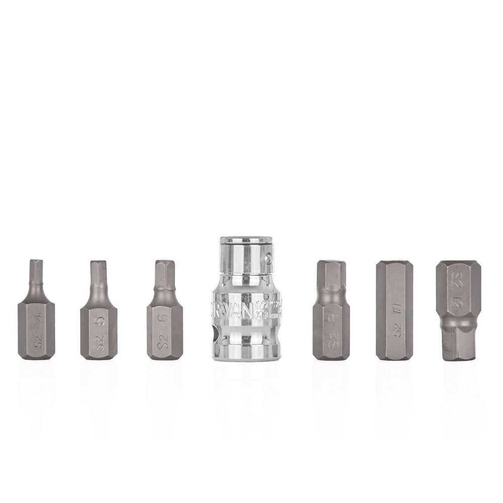 Set-kit di inserti a brugola con adattatore H4-H12, 7 pezzi GEKO