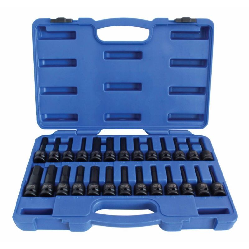 Set-kit inserti a impatto TORX, XZN (spline) ed esagonali attacco 1/2", 26 pezzi