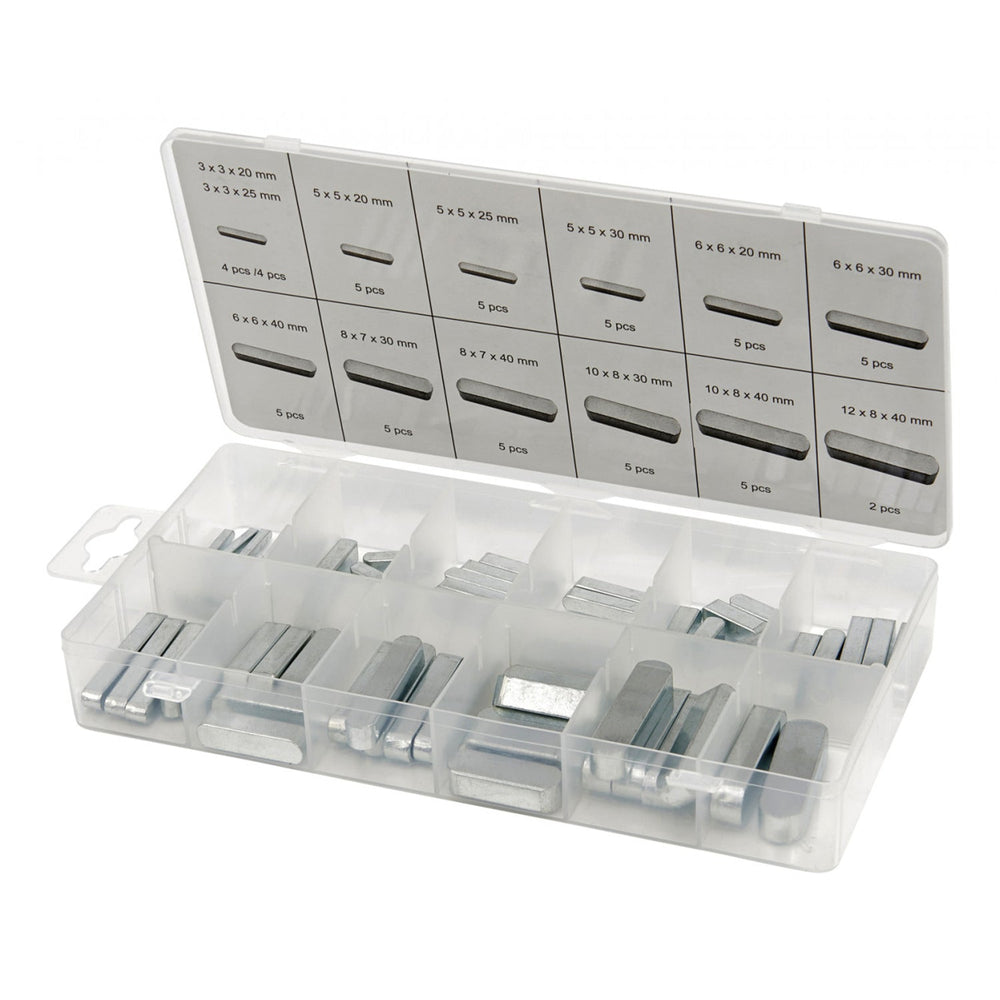 Set di chiavi per albero mortatore 60 pezzi 3mm-12mm kit di assortimento di elementi di fissaggio per puleggia con chiave in piuma con estremità tonda per l'industria meccanica