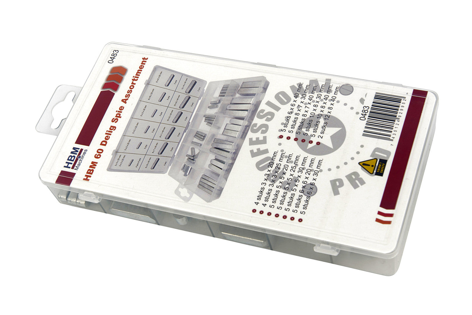 Set di chiavi per albero mortatore 60 pezzi 3mm-12mm kit di assortimento di elementi di fissaggio per puleggia con chiave in piuma con estremità tonda per l'industria meccanica