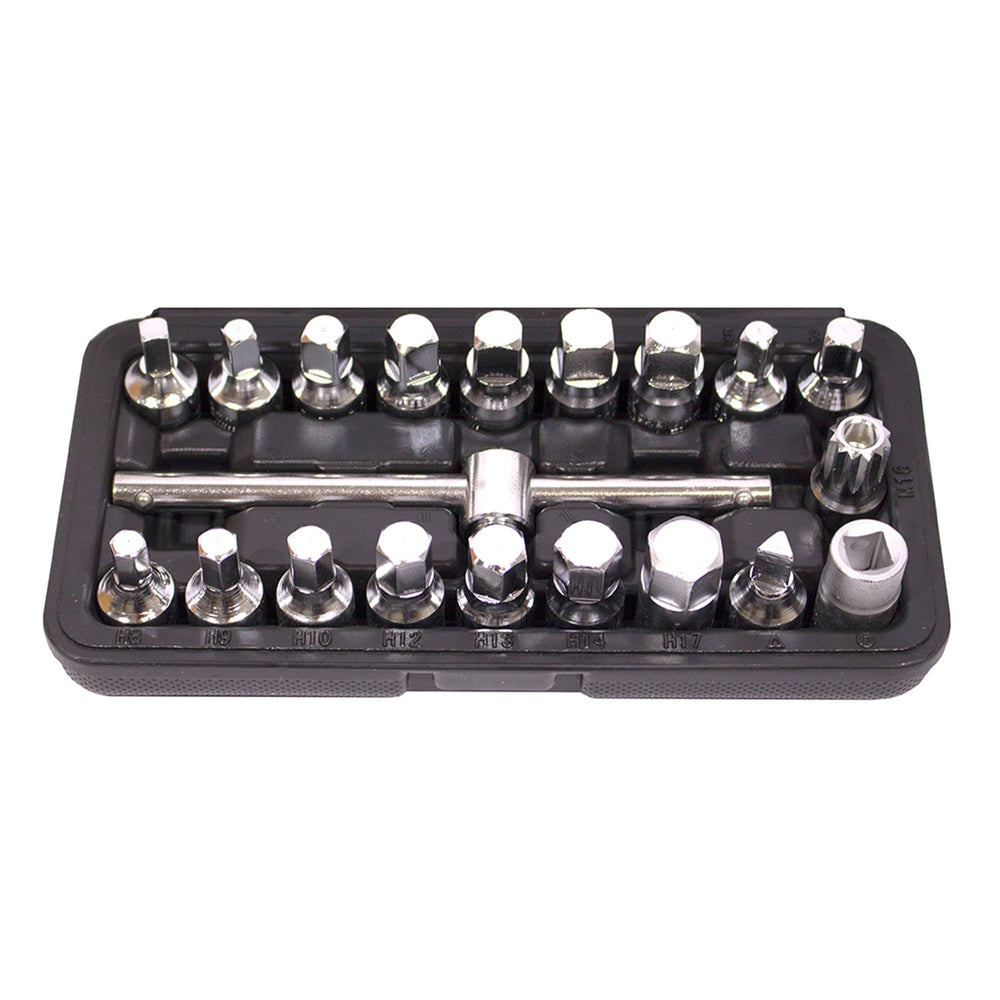 Set-kit chiavi bussole, tappo di scarico noci, attrezzi per auto e autocarri officina 20 pezzi Kroftools