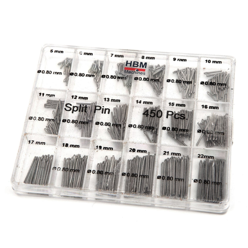 Set-kit coppiglie spaccate, 450 pezzi