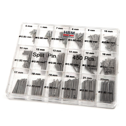 Set-kit coppiglie spaccate, 450 pezzi