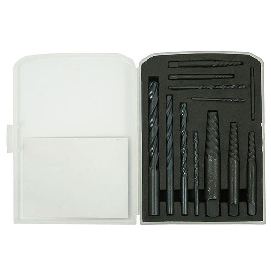 Set di estrattori per viti svitate, rotte e danneggiate - argento - kit di rimozione con punte per trapano, estrattori, 12 pezzi