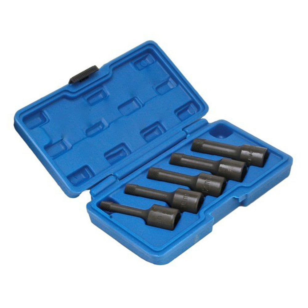 Set-kit estrattori 1/2'' per viti svitate, rotte e danneggiate ,rimozione con punte per trapano, 8-17 mm