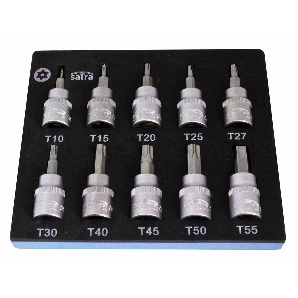Modulo per carrelli porta attrezzi con set-kit inserti TORX con foro 3/8 T10-T55, lunghezza 50 mm