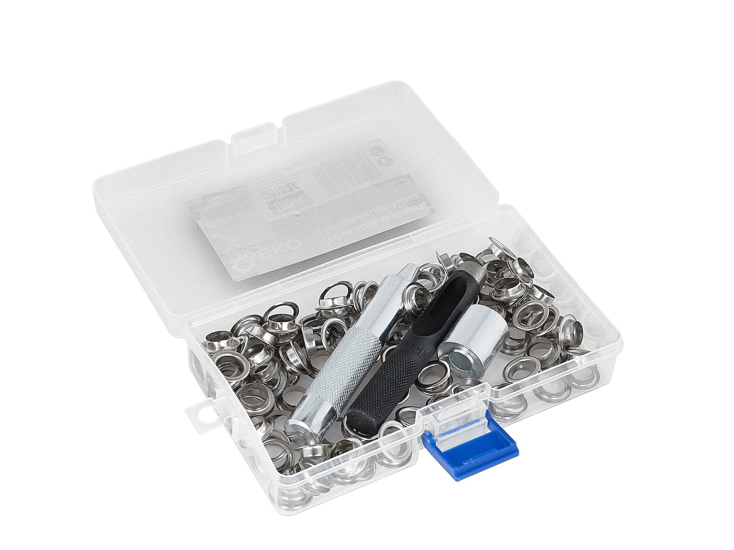 Set-kit 100 bottoni automatici in metallo, chiusure a pressione con punzone senza cuciture, strumenti fai-da-te, per pelle telone cartone Pvc tessuto e tende da sole, Geko