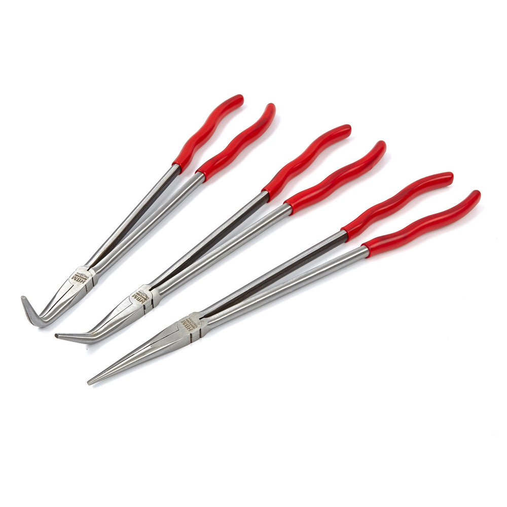 Set-kit pinze a becchi extra lunghi 400 mm, 3 pezzi HBM