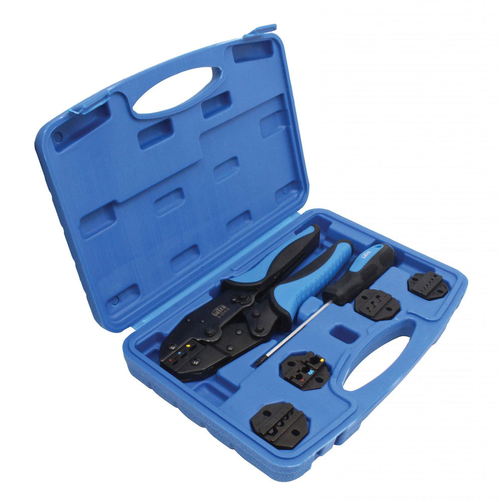 Set-kit pinza a crimpare a cricchetto 4 in 1 ,pinza crimpatrice, ganasce a rilascio rapido, crimpare capicorda, crimpatrici per terminali a cavo