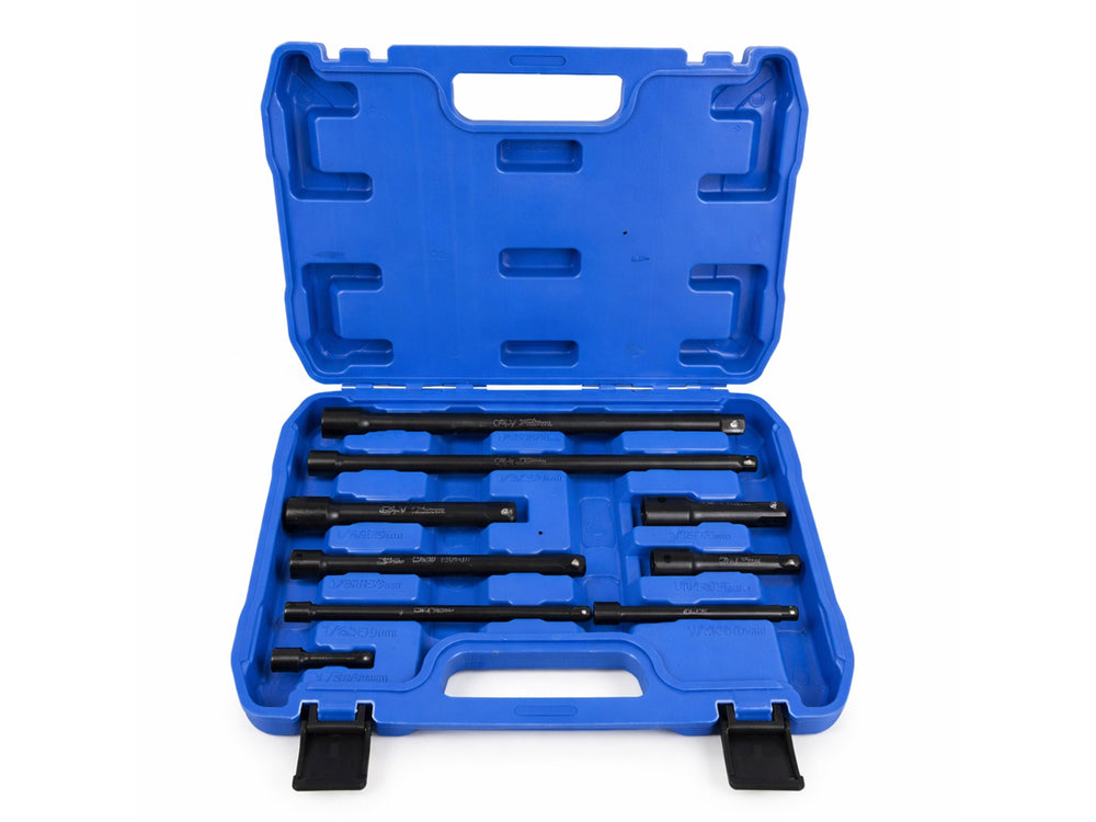 Set di prolunghe per bussole a impatto e cricchetti, estensioni robuste,raccordi per auto e industriali, 1/4'' 3/8'' 1/2'',9 pezzi Gebo Tools