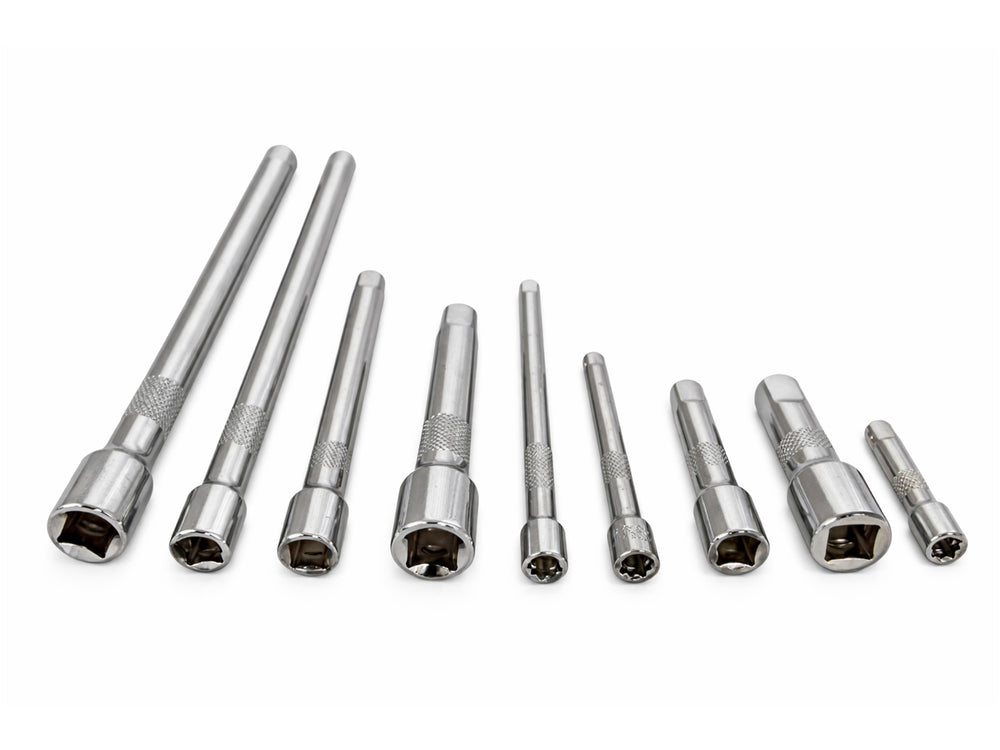 Set di prolunghe per chiavi a bussola e cricchetti, estensioni, raccordi per auto e industriali, 9 pezzi Gebo Tools