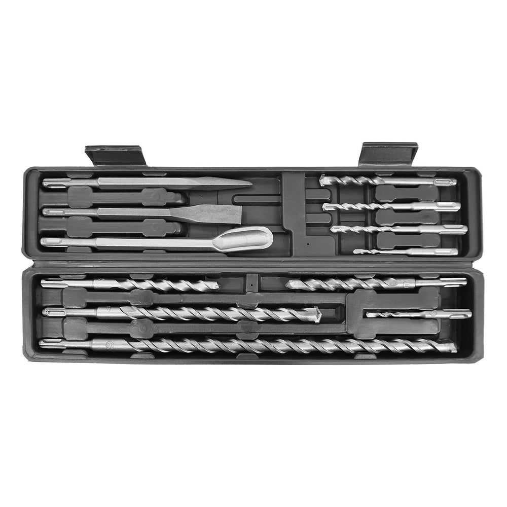 Set di punte per martelli e scalpelli SDS Plus, misti per calcestruzzo e muratura, accessorio per martello perforatore, 12 pezzi, Verke