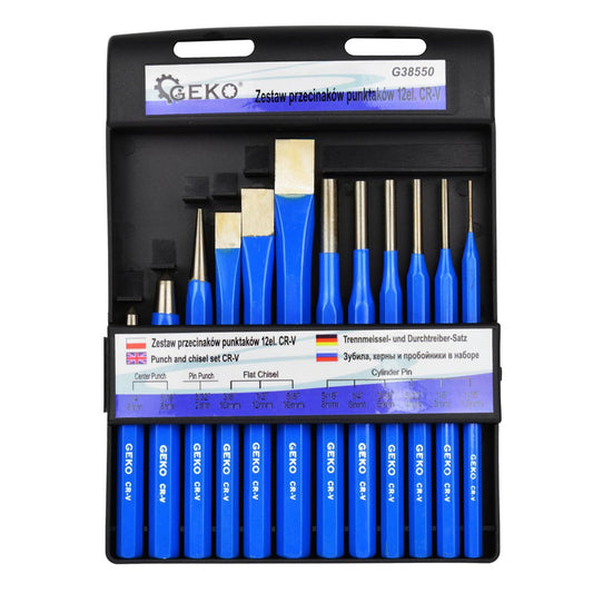 Set di punzoni e scalpelli, 12 pezzi Geko