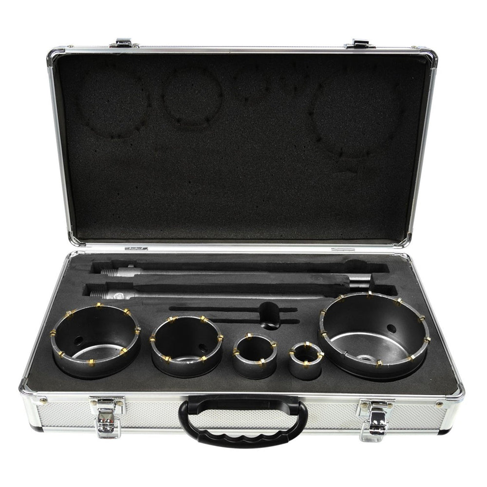 Set-kit cordoni robellanti diamantati, corone per calcestruzzo a secco, attacco SDS Plus, carotatrice, fresa a tazza per incisione mattoni di cemento, muratura, 9 pezzi