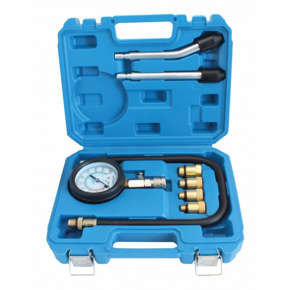 Set-kit tester compressione per motori a benzina, motore per auto e camion, 0-20 Bar,  8 pezzi