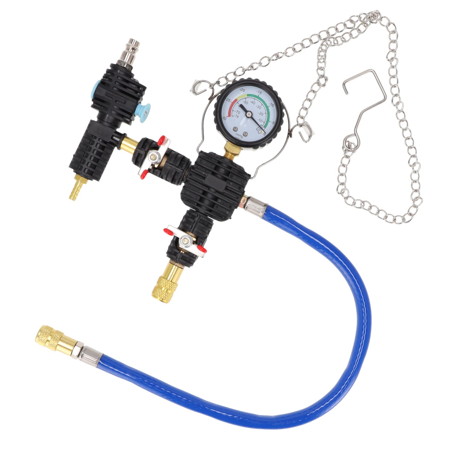 Set-kit tester di sistema di raffreddamento auto, pressione del radiatore e perdite refrigerante, con pompa booster manuale, 28 pezzi Resser