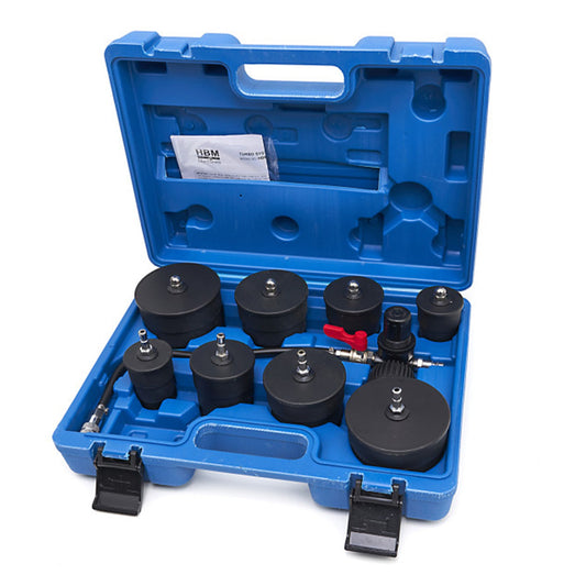 Set-kit tester di sistema turbo, test di tenuta per sistemi turbocompressori 35 - 90 mm ,10 pezzi Hbm