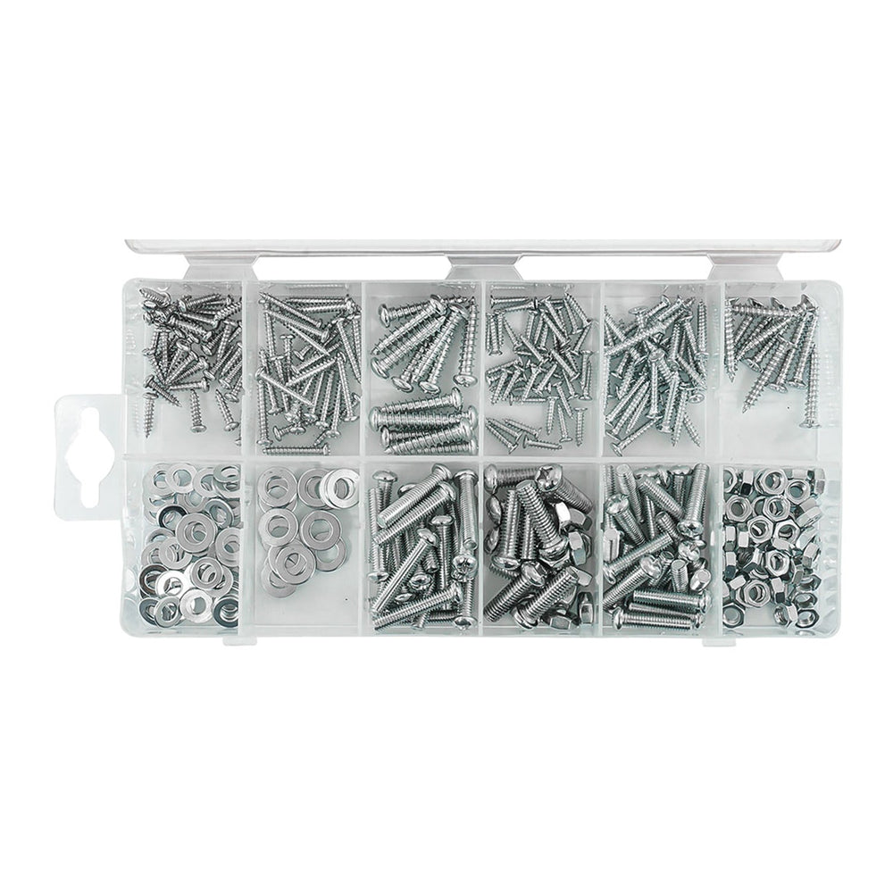 Set-kit viti con rondelle e dadi, 347 pezzi