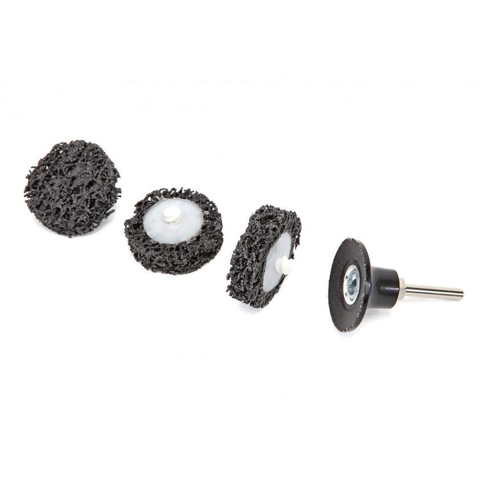 Set dischi abrasivi per levigatura con asta da 6 mm per utensili rotanti per pulizia e sbavatura, kit da 3 pezzi
