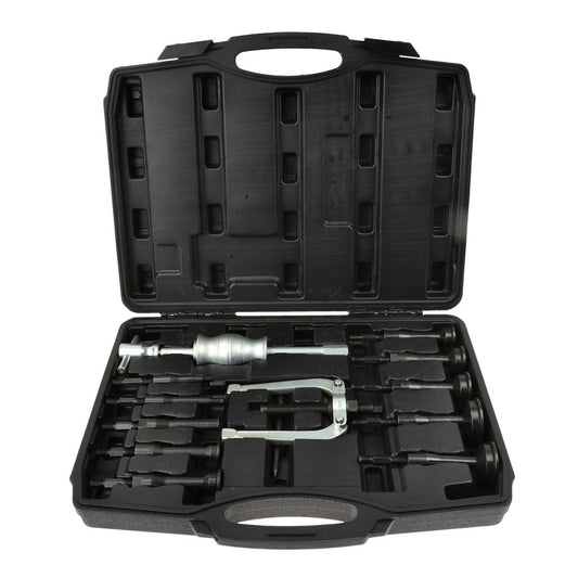 Set estrattore per boccole e cuscinetti interni con martello scorrevole, kit attrezzi per la rimozione 8 - 58 mm 17 pezzi Geko