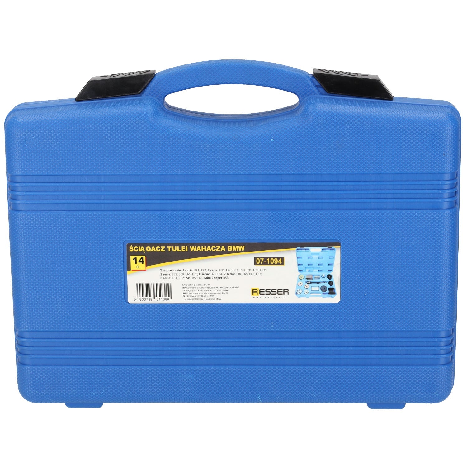 Set estrattore per silent block e boccole con manicotti di pressatura e mandrini, kit attrezzi per rimozione delle boccole del braccio sospensione di tenuta per auto , BMW, 14 pezzi Resser