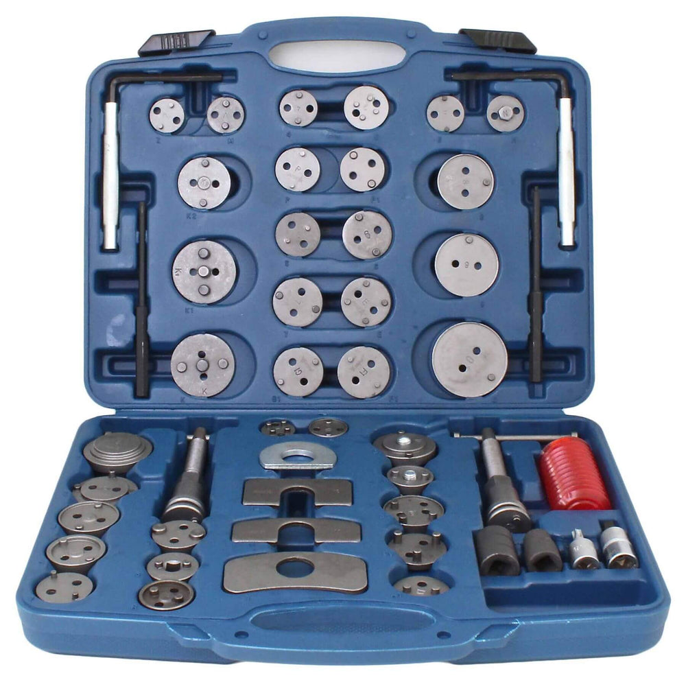Set-kit pressa per pistoncini delle pinze freno, strumento universale per la retrazione del pistone, arretratore freni a disco 50 pezzi