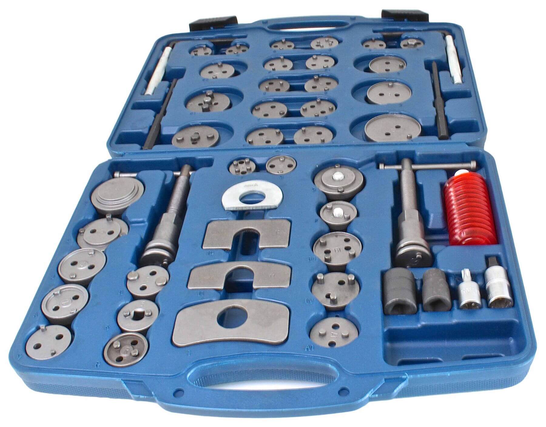 Set-kit pressa per pistoncini delle pinze freno, strumento universale per la retrazione del pistone, arretratore freni a disco 50 pezzi