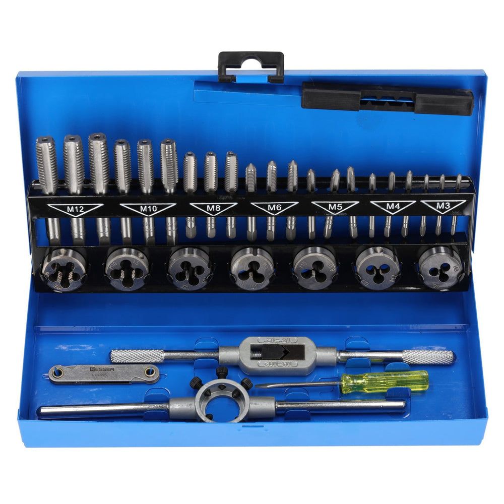 Set-kit filiere e maschi M3–M12 ,32 pezzi Resser