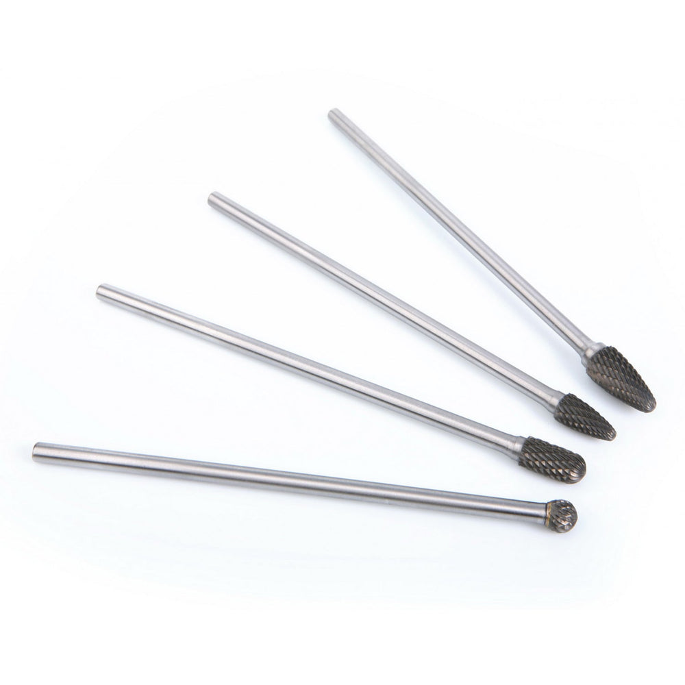 Set-kit frese rotanti a doppio taglio per fai da te, in metallo duro per legno,4 pezzi  Hbm