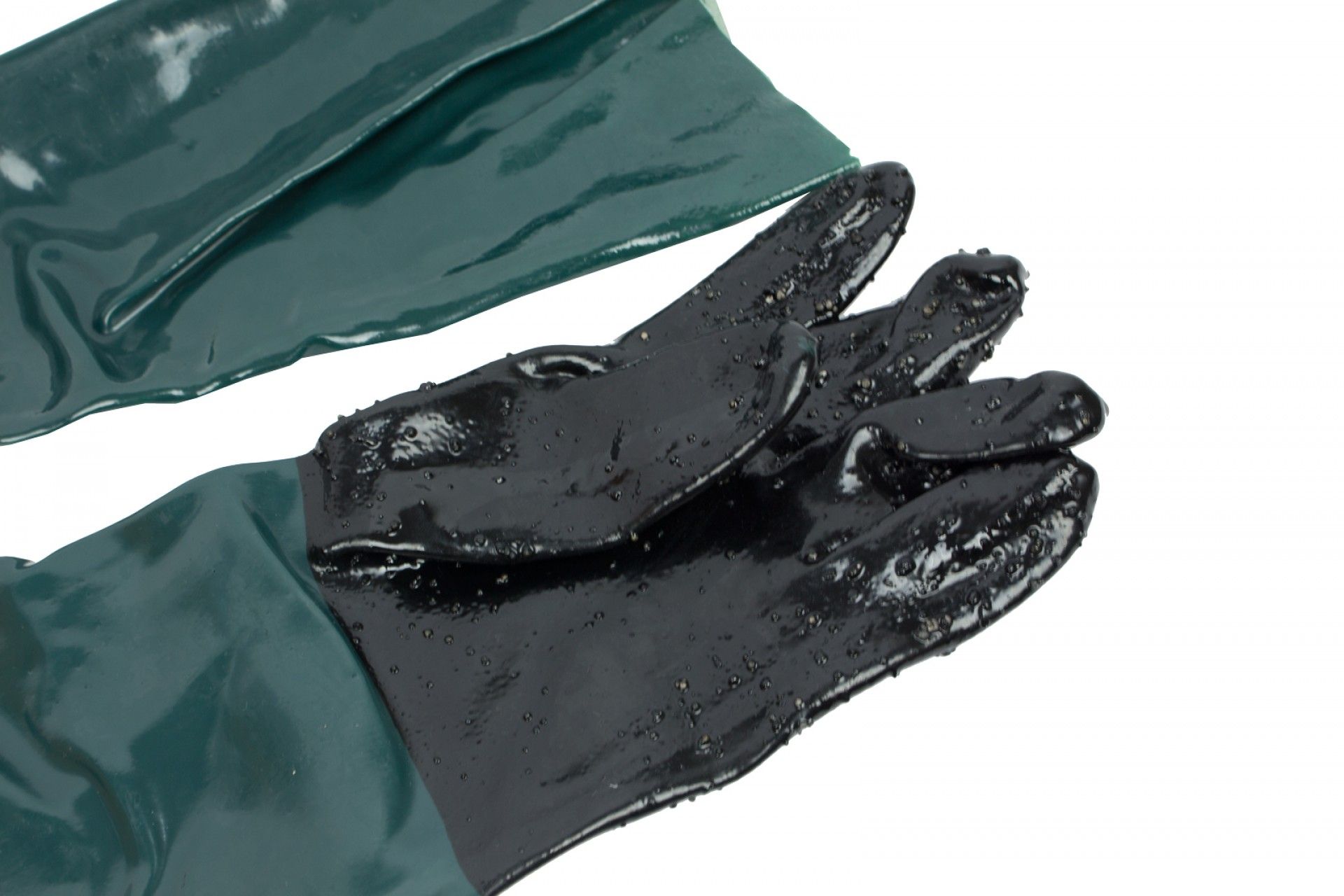 Set guanti per sabbiatrice in gomma, da lavoro impermeabili uomo, antinfortunistici, da sabbiatura, Kroftools