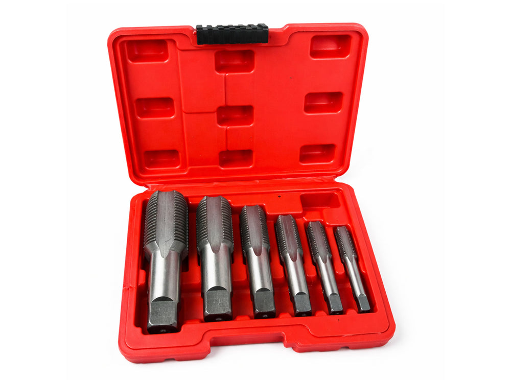 Set-kit maschi estrattore viti danneggiate , tubatura filettatura di riparazione, filiere per maschiatura, 6 pezzi Gebo Tools