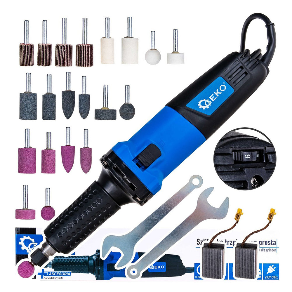 Set-kit mini utensile rotante senza fili, smerigliatrice con accessori, 6 mm 700W 220V, per incisione, levigatura, lucidatura, foratura, rettifica, Geko