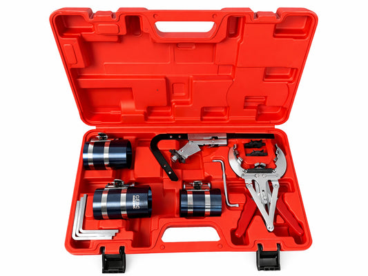 Set-kit montaggio fasce elastiche del pistone motore, attrezzi per installazione pistoncini Gebo Tools