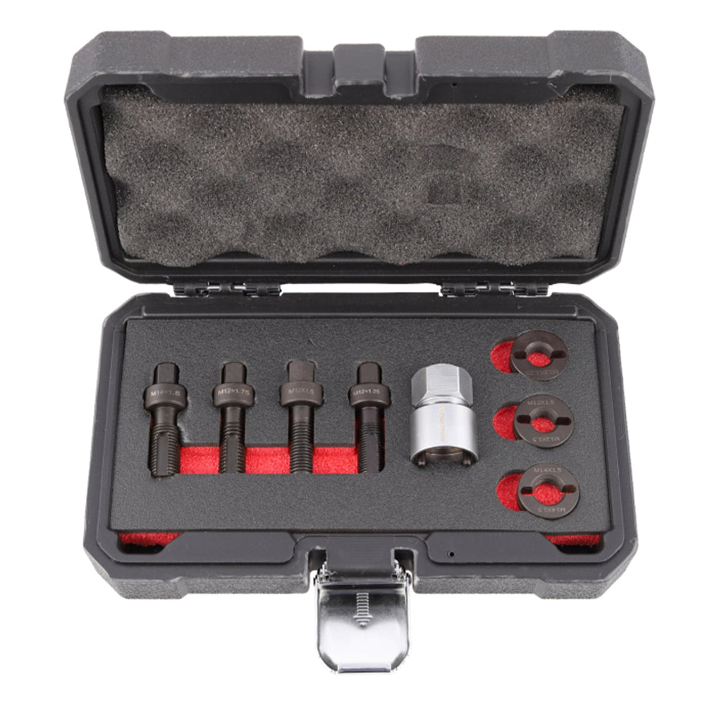 Set-kit per riparazione dei filetti di prigionieri e dadi ruota, per perni delle ruote, M12 e M14