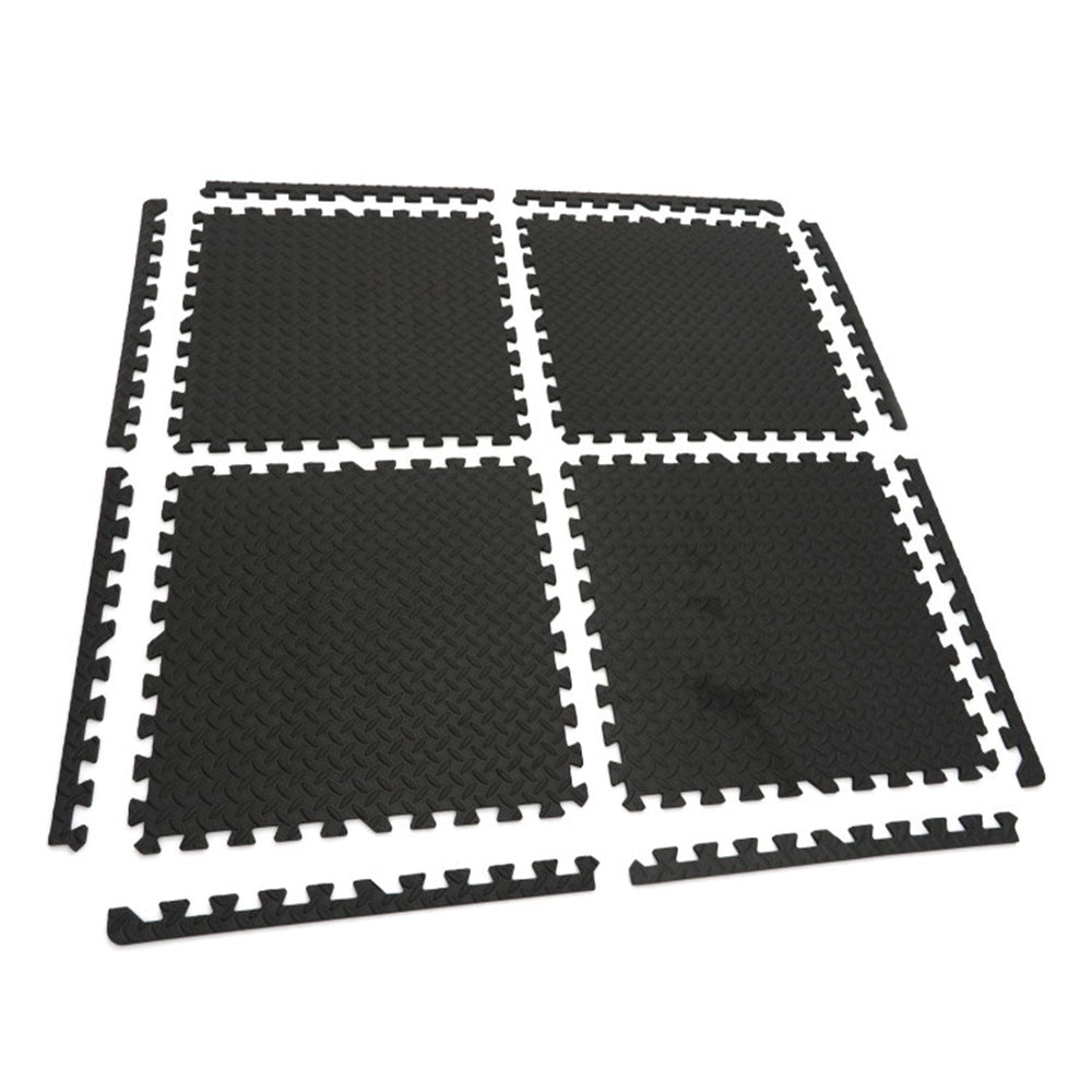 Set-kit piastrelle in schiuma EVA protezione pavimento, tappeto da fitness a puzzle, antiscivolo, protettivo incastro palestra, materassino per home gym, garage, piscina, 61 × 61 cm, 4 pezzi Hbm Machines