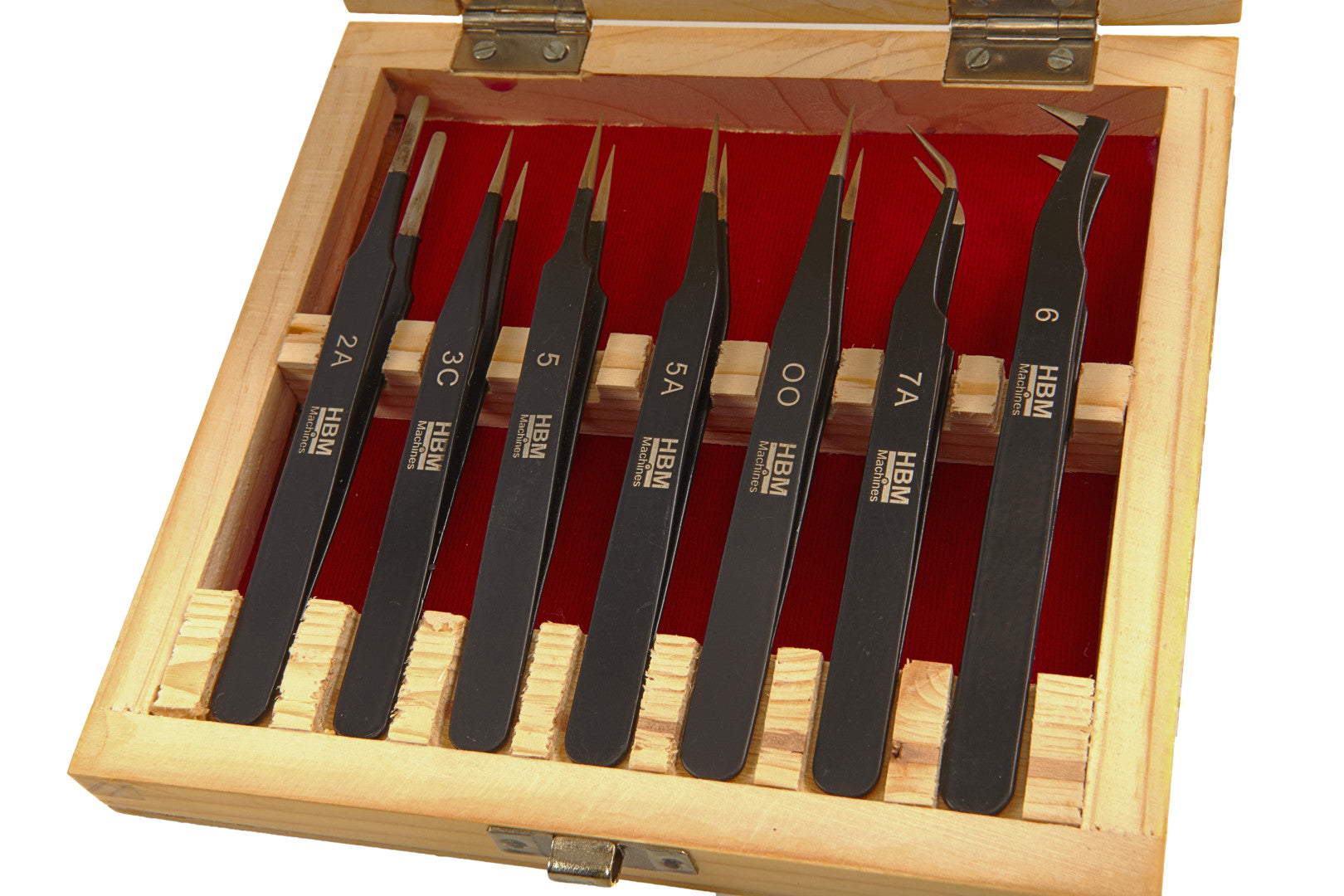 Set pinzette di precisione antimagnetiche ESD, 9 pezzi in acciaio inossidabile con custodia – per elettronica, gioielli, laboratorio e riparazioni di circuiti, 7 pezzi Hbm