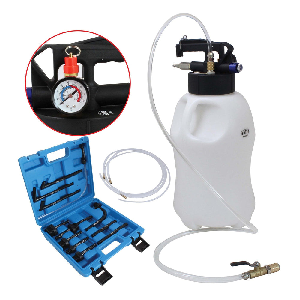Set-kit pompa pneumatica per cambio olio, estrattore liquidi, aspirazione liquido trasmissione fluido motore, travaso, 10 litri